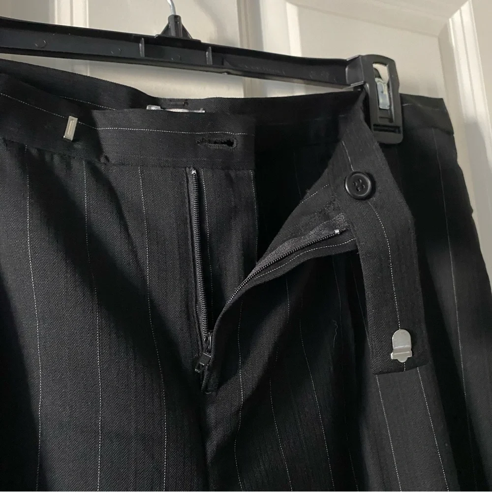 Philippe Adec Black Women’s Striped Dress Pants
